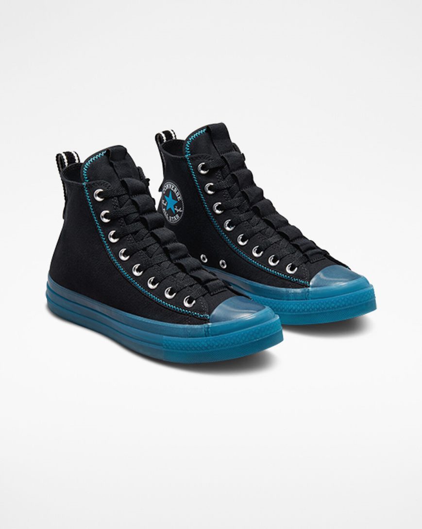 Zapatillas Altas Converse Chuck Taylor All Star CX Explore Mujer Negras Azules Blancas | PE E28PWL